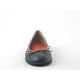 Ballerine pour femmes avec noeud en cuir bleu et beige talon 1 - Pointures disponibles:  32