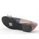 Ballerine pour femmes avec noeud en cuir bleu et beige talon 1 - Pointures disponibles:  32