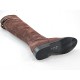 Bota sobre la rodilla para mujer con cremallera y hebilla en piel nubuk marron tacon 2 - Tallas disponibles:  32