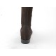 Over-the-knee boot with zipper and buckle in brown suede heel 2 - Available sizes:  32