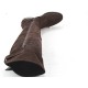 Bota sobre la rodilla con cremallera y hebilla en gamuza marron tacon 2 - Tallas disponibles:  32