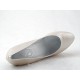 Platform pump in metallized ivory leather with heel 11 - Available sizes:  43, 44