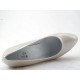 Escarpin avec plateforme en cuir ivoire perlé talon 8 - Pointures disponibles:  32, 46