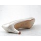 Escarpin avec plateforme en cuir ivoire perlé talon 6 - Pointures disponibles:  32