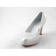 Decolté con plateau in pelle perlata bianca tacco 6 - Misure disponibili: 31