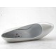 0504a214-Platform pump in metalizzed white leather