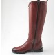 Stivale da donna con cerniera e lavorazione Brogue in pelle color cuoio tacco 2 - Misure disponibili: 32