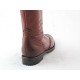 Damenstiefel mit Reißverschluß und Broguemuster aus hellbraunem Leder Absatz 2 - Verfügbare Größen:  32