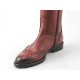 Bottes pour femmes avec fermeture éclair et bout Brogue en cuir brun talon 2 - Pointures disponibles:  32