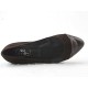 Ballerina con bottone in pelle e camoscio marrone tacco 1 - Misure disponibili: 32