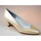 Decolté da donna in pelle avorio perlato tacco 5 - Misure disponibili: 31, 33, 46