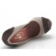 Open Toe mit Plattform aus beige und braunem Sämischleder - Verfügbare Größen:  42