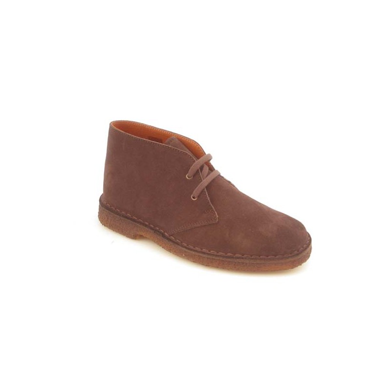 Chaussure sportif pour hommes avec lacets en daim marron - Pointures disponibles:  36, 40