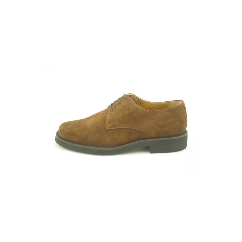 Men's laced shoe in light brown suede - Available sizes:  36