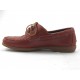 Zapato deportivo con cordones para hombres en piel de color cuero oscuro - Tallas disponibles:  47