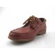 Zapato deportivo con cordones para hombres en piel de color cuero oscuro - Tallas disponibles:  47