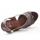 sandale en cuir brun foncé talon 9 - Pointures disponibles:  42