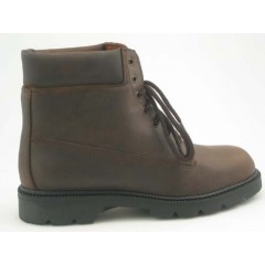 Stivaletto stringato da uomo in pelle marrone - Misure disponibili: 46