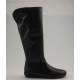 Damenstiefel mit Reißverschluß aus schwarzem Leder Keilabsatz 1