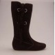Stiefel mit Reißverschluss und Fransen aus braunem Wildleder Keilabsatz 1