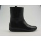 Bottines pour femmes avec fermeture éclair en cuir noir talon compensé 1