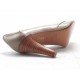 Zapato abierto para mujer en charol rosa, verde claro, beis y gris pardo tacon 9 - Tallas disponibles:  42