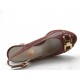 Sandalia comoda con plataforma en piel de color cuero - Tallas disponibles:  42