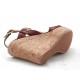 Sandalo comfort zeppa in sughero in pelle cuoio -  