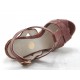 490211-Sandalo comfort zeppa in sughero in pelle cuoio