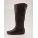 Damenstiefel mit Reißverschluß aus braunem Leder Keilabsatz 1 - Verfügbare Größen:  31, 32