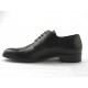 Chaussure derby à lacets pour hommes en cuir lisse noir - Pointures disponibles:  51, 52