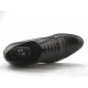 Chaussure richelieu à lacets et bout droit pour hommes en cuir noir - Pointures disponibles:  51, 52