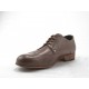 Stringato  in pelle taupe -  