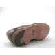 Stringato  in pelle taupe -  