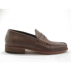 Mocassin pour hommes en cuir taupe - Pointures disponibles:  52