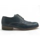 Herrenderbyschuh mit Schnürsenkeln und Flügelkappe aus blauem Leder - Verfügbare Größen:  50