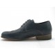Stringato in pelle blu -  