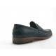 Mocassino in pelle blu -  