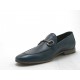 Mocassin pour hommes avec accessoire en cuir bleu - Pointures disponibles:  38, 52