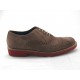 Chaussure richelieu sportif à lacets pour hommes en daim taupe