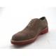 Zapato deportivo oxford con cordones para hombre en gamuza gris pardo - Tallas disponibles:  47, 52