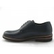 Stringato sportivo in pelle blu -  