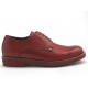 Men's casual derby shoe with laces in tan leather