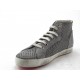 Chaussure avec lacets en daim perforé gris talon compensé 1 - Pointures disponibles:  32