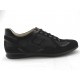 Chaussure à lacets pour hommes en daim, cuir et tissu noir - Pointures disponibles:  36, 37