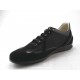 Chaussure à lacets pour hommes en daim, cuir et tissu noir - Pointures disponibles:  36, 37