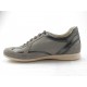 Zapato deportivo con cordones para hombre en gamuza beis arena, piel gris y tejido - Tallas disponibles:  36, 37