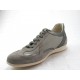 Zapato deportivo con cordones para hombre en gamuza beis arena, piel gris y tejido - Tallas disponibles:  36, 37