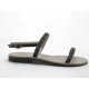 Sandalo con strass in vernice nero tacco 1