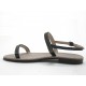 Sandalo con strass in vernice nero tacco 1 - Misure disponibili: 31